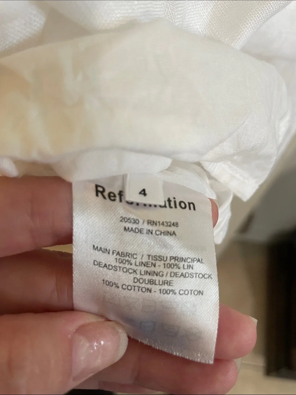 Reformation- Andie Linen White Slip Dress - Picture 7 of 10
